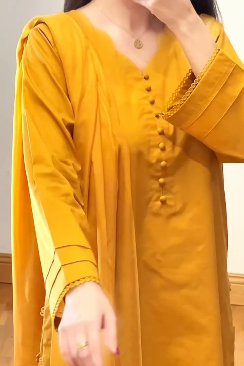 Zareen Mustard 3PC Stitched