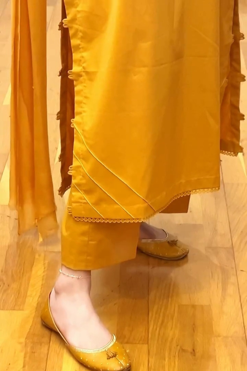 Zareen Mustard 3PC Stitched