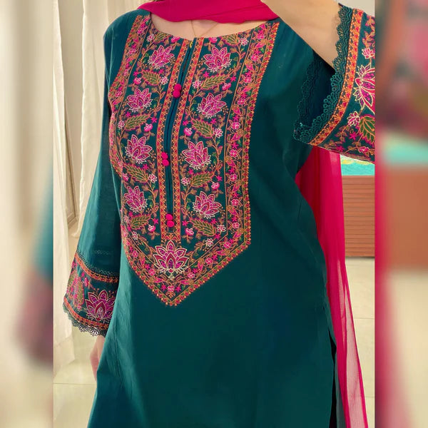 Gulnar Teal 2PC Stitched