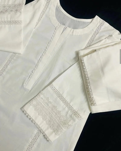 Serenaya White 2PC Stitched