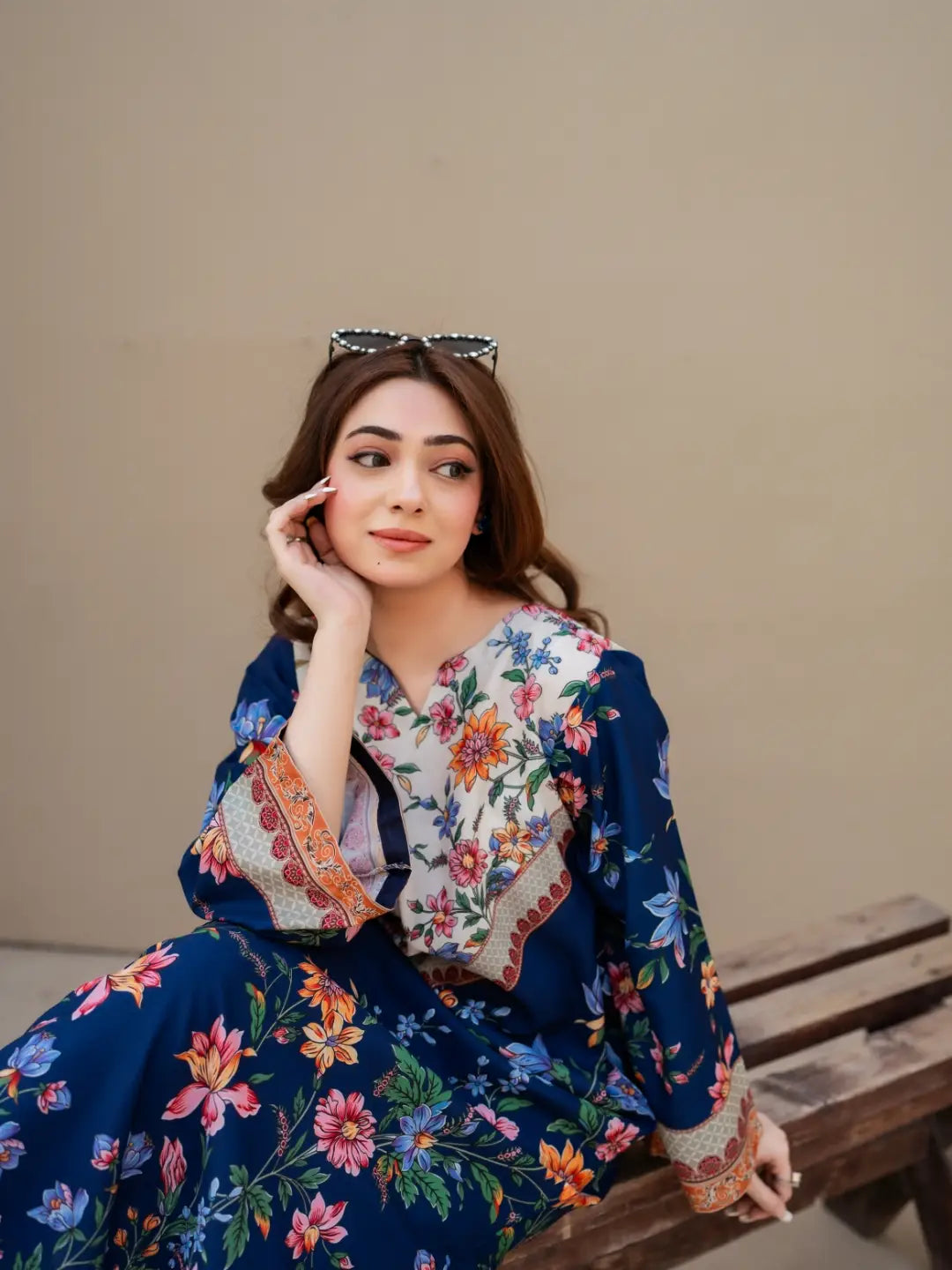 Floral Majesty Kaftan 2PC