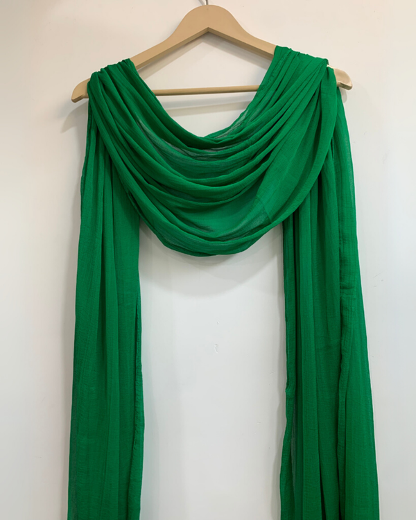 Solid Green Chiffon Dupatta