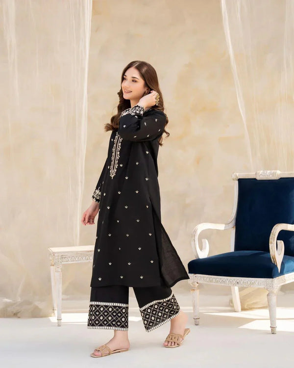 Black Hock Embroided 2 PC