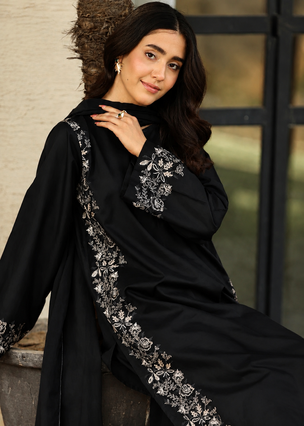 Grace Black 2PC Stitched