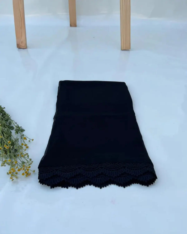 Black Chiffon Dupatta